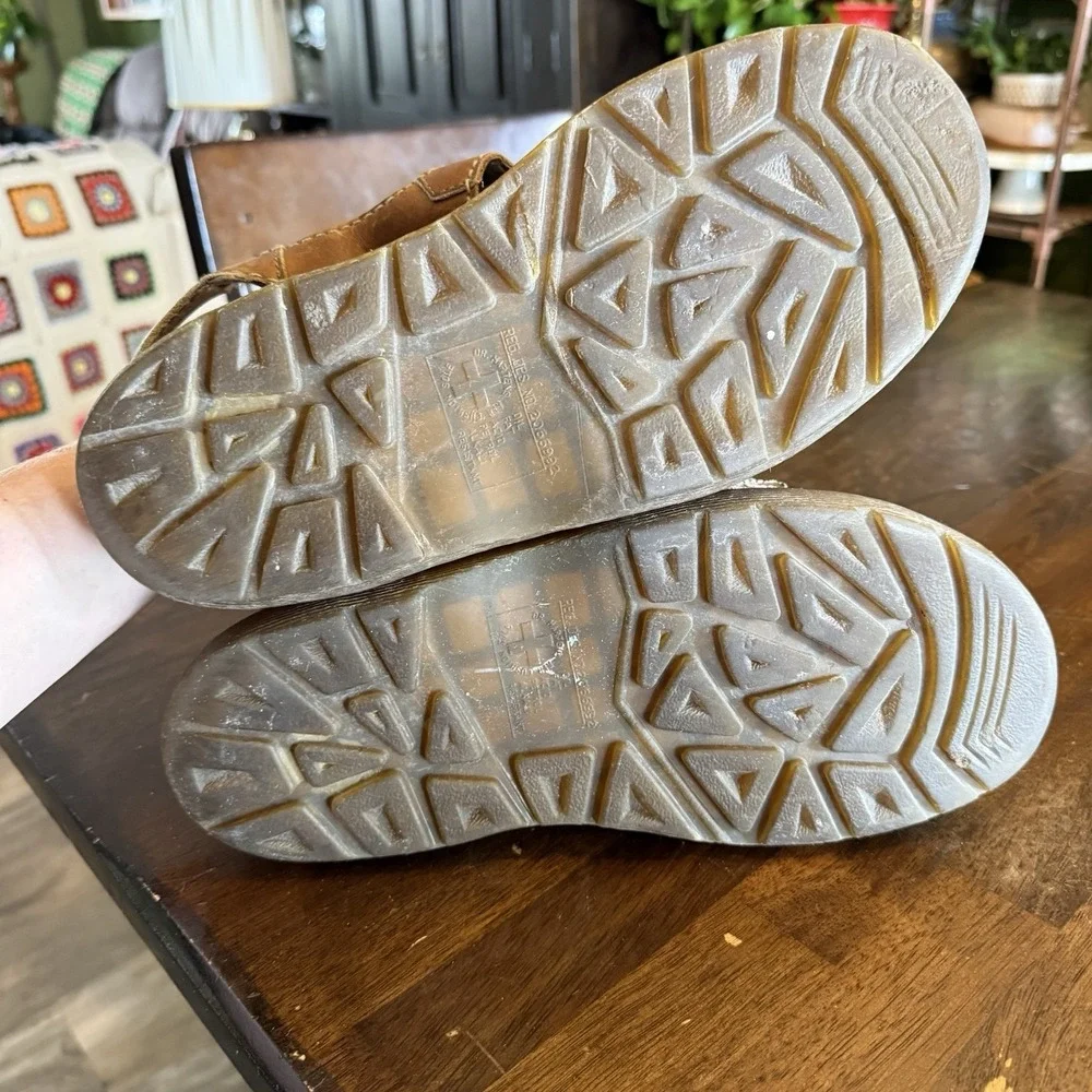 Dr. Martens Brown Leather Fisherman Buckle Sandals Vintage 90s Y2K Men's Read Sz